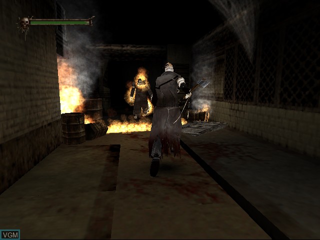 In-game screen of the game Nightmare Creatures II on Sega Dreamcast
