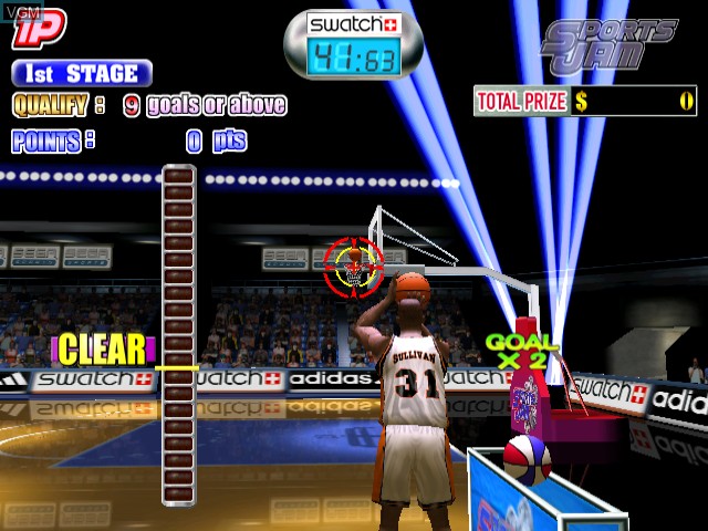 In-game screen of the game Sports Jam on Sega Dreamcast