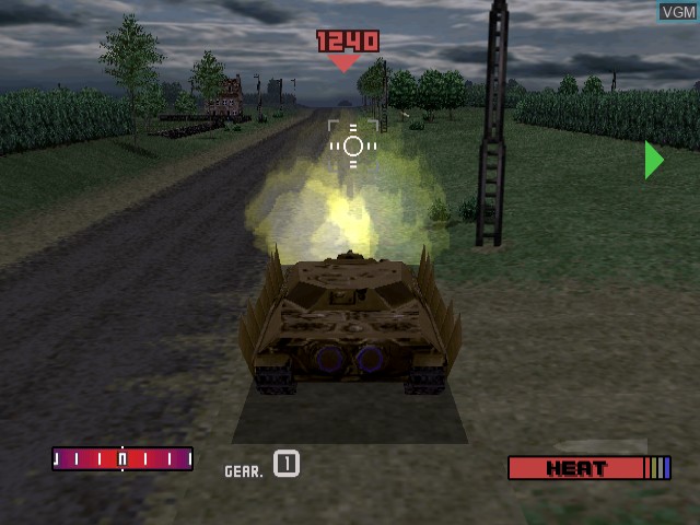 In-game screen of the game Panzer Front on Sega Dreamcast