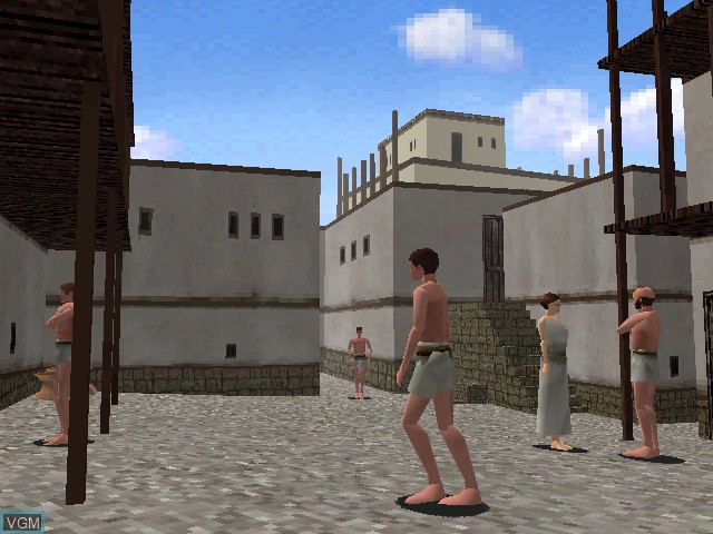 In-game screen of the game Sekai Fushigi Hakken! Troya on Sega Dreamcast