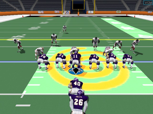 In-game screen of the game NFL 2K1 on Sega Dreamcast