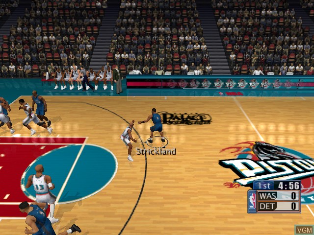 In-game screen of the game NBA 2K1 on Sega Dreamcast