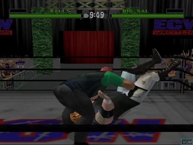 In-game screen of the game ECW Anarchy Rulz on Sega Dreamcast