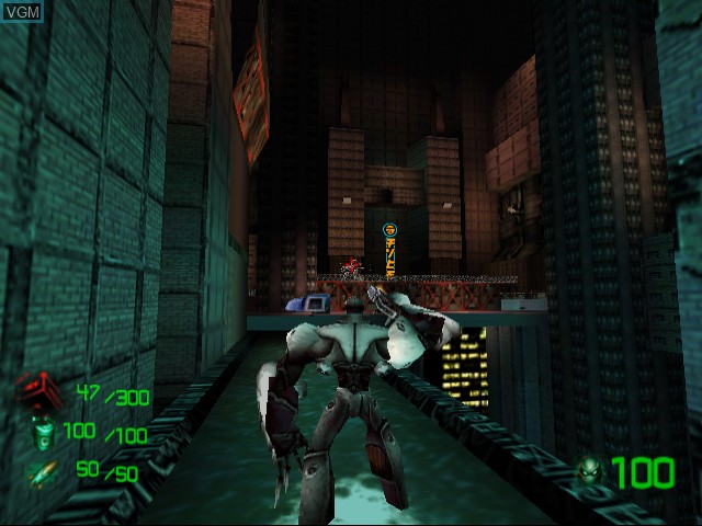 In-game screen of the game Slave Zero on Sega Dreamcast