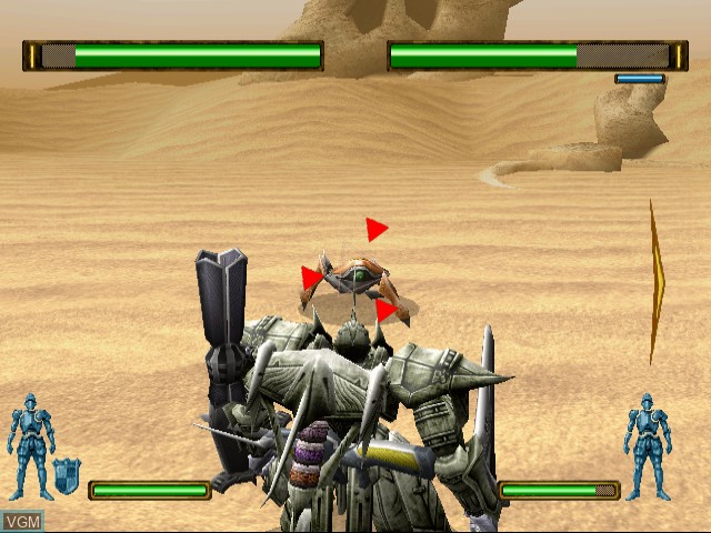In-game screen of the game Frame Gride on Sega Dreamcast