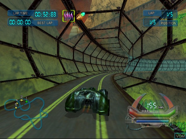 In-game screen of the game Pod 2 Multiplayer Online on Sega Dreamcast