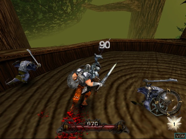 In-game screen of the game Draconus - Cult of the Wyrm on Sega Dreamcast