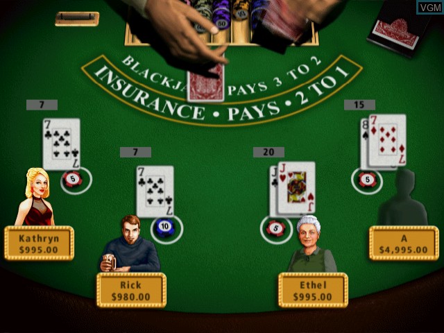 In-game screen of the game Hoyle Casino on Sega Dreamcast