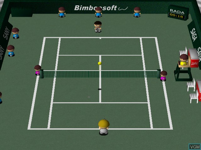 In-game screen of the game Boku no Tennis Jinsei on Sega Dreamcast