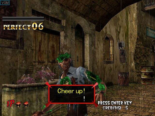 In-game screen of the game Typing of the Dead, The on Sega Dreamcast