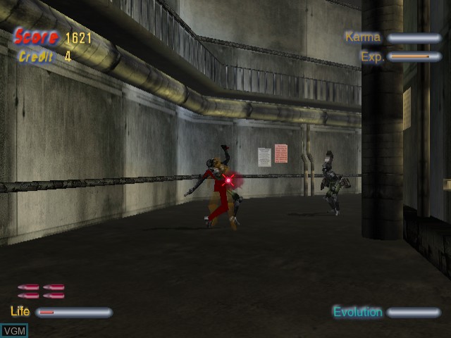 In-game screen of the game Death Crimson 2 on Sega Dreamcast