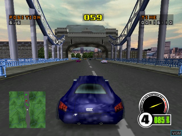 In-game screen of the game Test Drive 6 on Sega Dreamcast