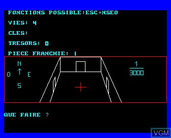 In-game screen of the game Labyrinthe in the Pyramide, A on Exelvision EXL 100