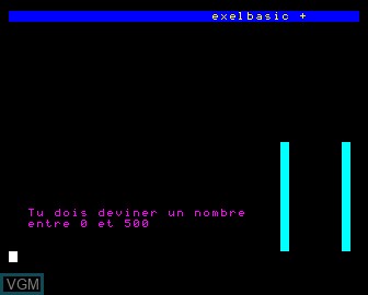 In-game screen of the game Nombre Mystérieux, Le on Exelvision EXL 100
