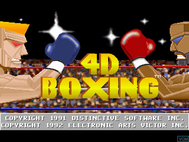 Title screen of the game 4D Boxing on Fujitsu FM Towns