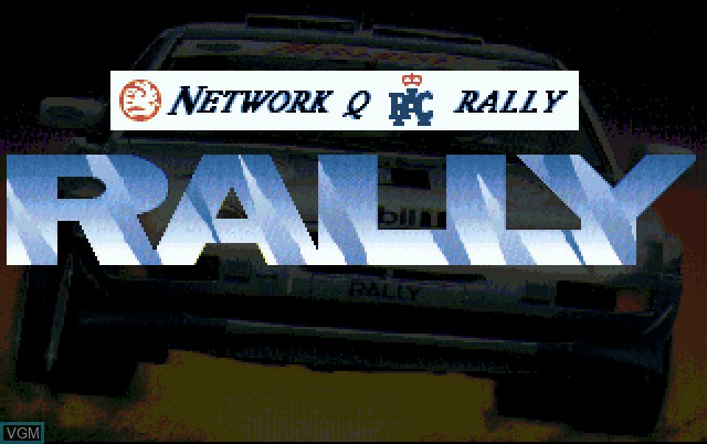 Title screen of the game Network Q RAC Rally on Fujitsu FM Towns