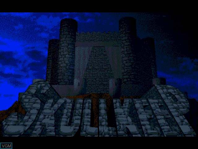 Title screen of the game Dungeon Master II - Skullkeep on Fujitsu FM Towns