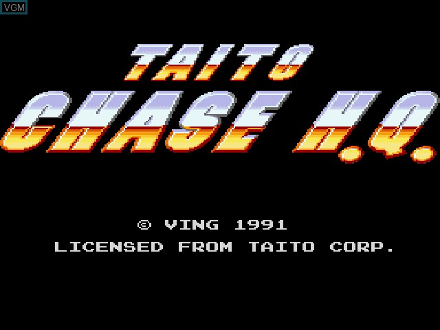 Title screen of the game Chase H.Q. on Fujitsu FM Towns