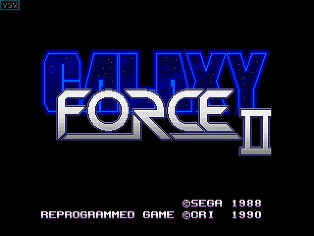 Title screen of the game Galaxy Force II on Fujitsu FM Towns