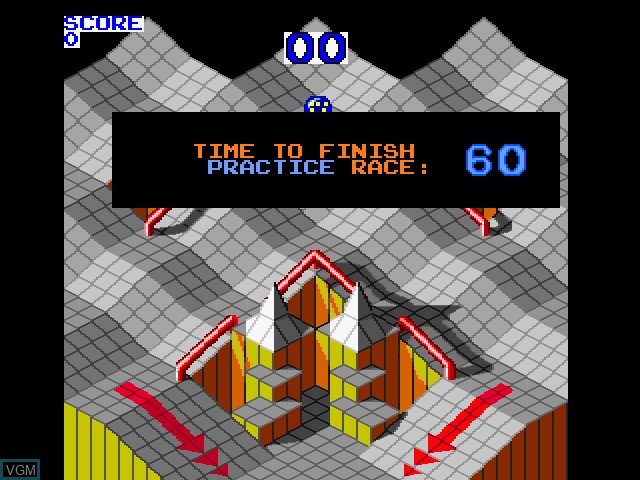 Menu screen of the game Marble Madness on Fujitsu FM Towns