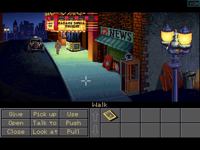 In-game screen of the game Indiana Jones and the Fate of Atlantis on Fujitsu FM Towns