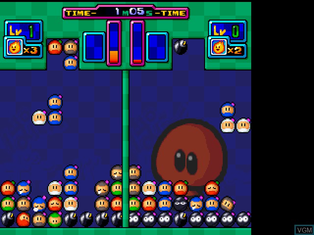 In-game screen of the game Bomberman - Panic Bomber on Fujitsu FM Towns