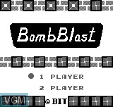 Title screen of the game Bomb Blaster on Bit Corporation Gamate