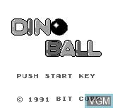 Title screen of the game Dino Ball on Bit Corporation Gamate