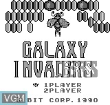 Title screen of the game Galaxy Invaders on Bit Corporation Gamate
