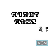 Title screen of the game Money Maze on Bit Corporation Gamate
