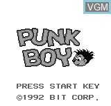 Title screen of the game Punk Boy on Bit Corporation Gamate