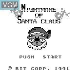 Title screen of the game Nightmare of Santa Claus on Bit Corporation Gamate