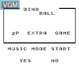 Menu screen of the game Dino Ball on Bit Corporation Gamate