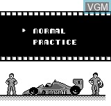 Menu screen of the game GP Race on Bit Corporation Gamate