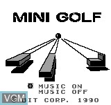 Menu screen of the game Mini Golf on Bit Corporation Gamate