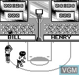 In-game screen of the game Basketball on Bit Corporation Gamate