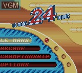 Title screen of the game Le Mans 24 Hours on Nintendo Game Boy Color