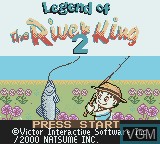 Title screen of the game Legend of the River King 2 on Nintendo Game Boy Color