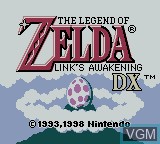 Title screen of the game Legend of Zelda, The - Link's Awakening DX on Nintendo Game Boy Color