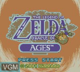 Title screen of the game Legend of Zelda, The - Oracle of Ages on Nintendo Game Boy Color