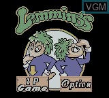 Title screen of the game Lemmings & Oh No! More Lemmings on Nintendo Game Boy Color