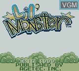 Title screen of the game Lil' Monster on Nintendo Game Boy Color