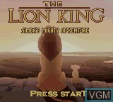 Title screen of the game Lion King, The - Simba's Mighty Adventure on Nintendo Game Boy Color