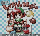 Title screen of the game Little Magic on Nintendo Game Boy Color