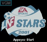 Title screen of the game LNF Stars 2001 on Nintendo Game Boy Color