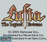 Title screen of the game Lufia - The Legend Returns on Nintendo Game Boy Color