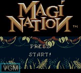 Title screen of the game Magi Nation on Nintendo Game Boy Color