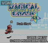 Title screen of the game Magical Chase GB - Minarai Mahoutsukai Kenja no Tani e on Nintendo Game Boy Color