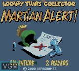 Title screen of the game Looney Tunes Collector - Martian Alert! on Nintendo Game Boy Color