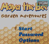 Title screen of the game Maya the Bee - Garden Adventures on Nintendo Game Boy Color